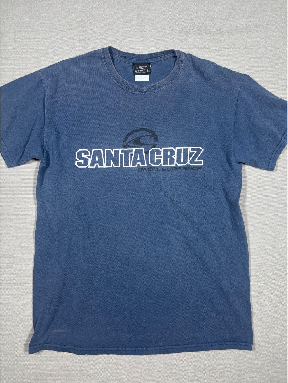 VTG Y2K O'Neill Santa Cruz Surf Shop T Shirt Mens M Navy Faded Distressed Surf